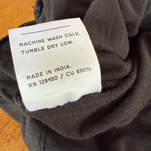 Pact NWT Relaxed Slub Muscle Tee Jumpsuit Jogger Black Sz Med Organic Cotton Eco - Picture 10 of 15